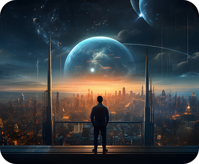 Futuristic Image representing corporate AI readiness